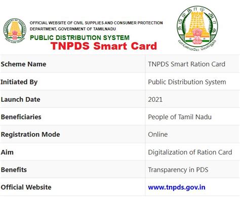 tamil nadu public distribution system smart card status|tamilnadu pds card.